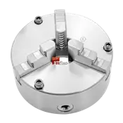 Placa Autocentrante com 3 Castanhas Monobloco  Fixação Frontal  Corpo de Aço 